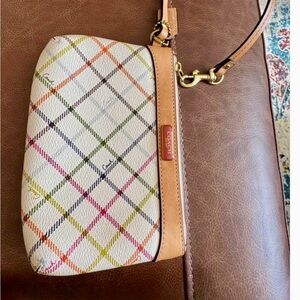 Coach Plaid Crossbody Bag with Tan Accents